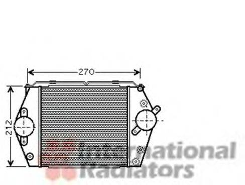 Радиатор интеркуллера  VAN WEZEL 27004188
