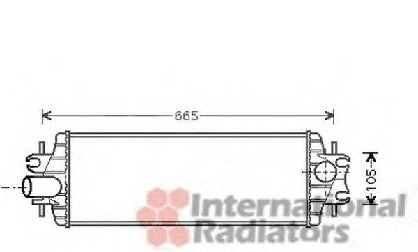 Радиатор интеркуллера  VAN WEZEL 43004358
