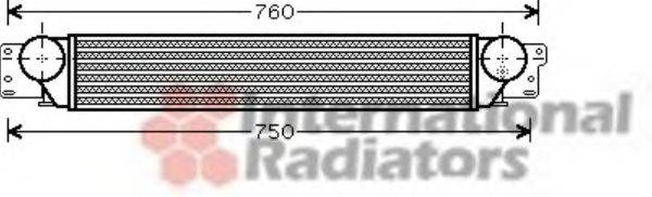 Радиатор интеркуллера  VAN WEZEL 37004442