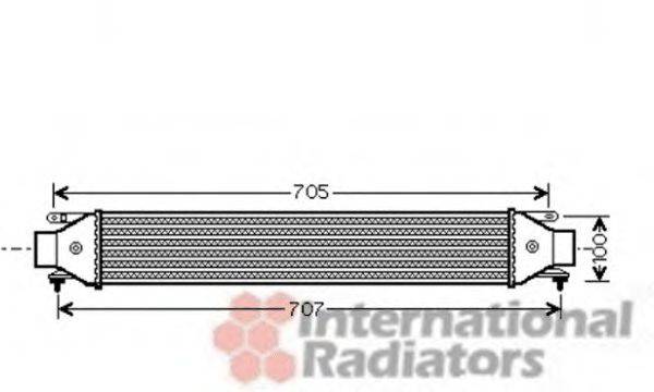 Радиатор интеркуллера  VAN WEZEL 17004392