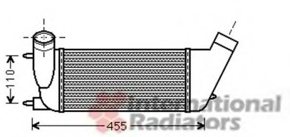 Радиатор интеркуллера  VAN WEZEL 40004347