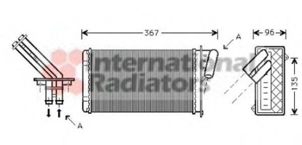 Радиатор печки VAN WEZEL 43006203