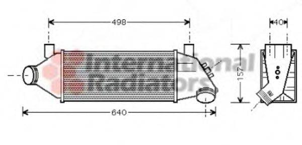 Радиатор интеркуллера  VAN WEZEL 18004315
