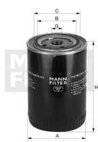 Масляний фільтр; Фільтр, Гідравлічна система приводу робочого обладнання MANN-FILTER W 712/4