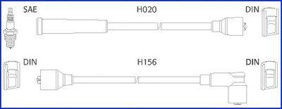 HITACHI 134227 Провода зажигания (комплект)