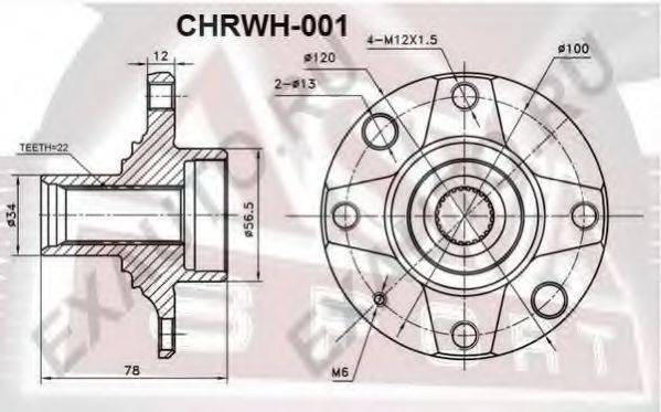 Маточина колеса ASVA CHRWH-001