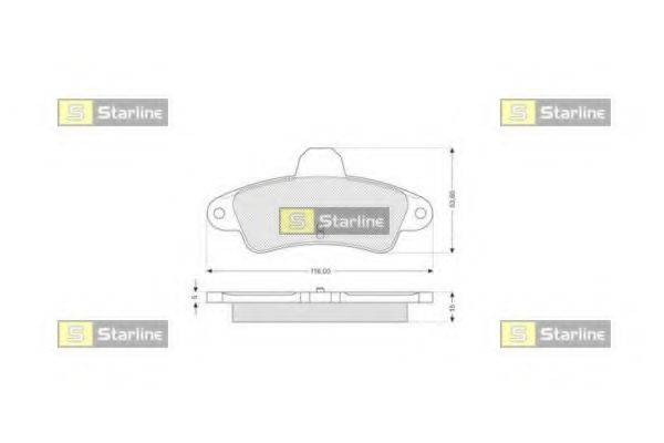 Колодки (дисковый тормоз) STARLINE BD S111