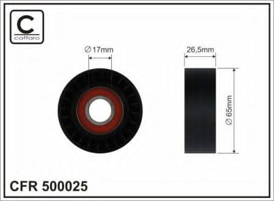 Натяжний ролик, полікліновий ремінь CAFFARO 500025
