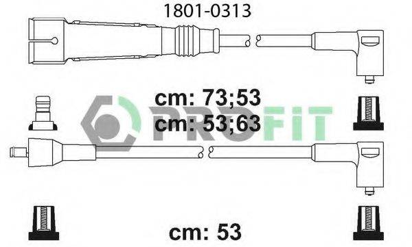Провода зажигания (комплект) PROFIT 1801-0313