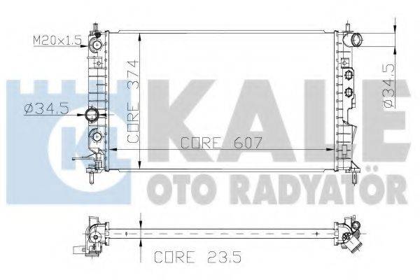 Радиатор охлаждения двигателя KALE OTO RADYATOR 134100