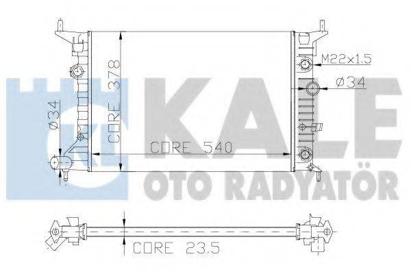 Радиатор охлаждения двигателя KALE OTO RADYATOR 151200