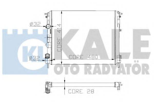 Радиатор охлаждения двигателя KALE OTO RADYATOR 205600