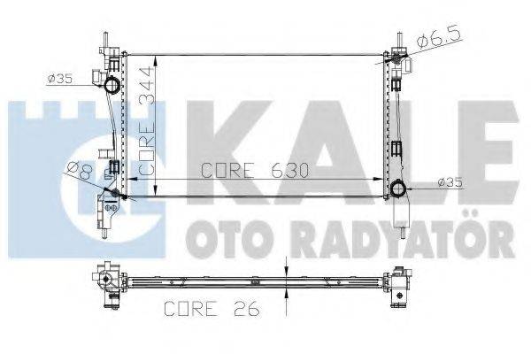Радіатор, охолодження двигуна KALE OTO RADYATOR 320600