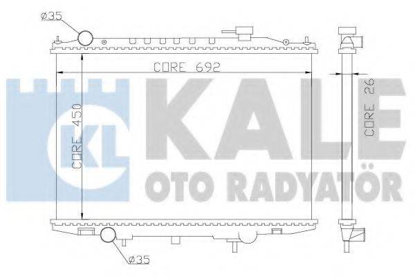 Радіатор, охолодження двигуна KALE OTO RADYATOR 362900