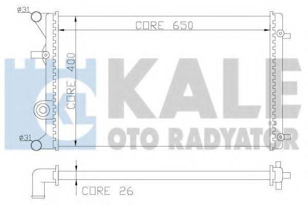 KALE OTO RADYATOR 366400 Радиатор охлаждения двигателя