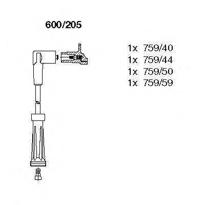 Провода зажигания (комплект) BREMI 600/205