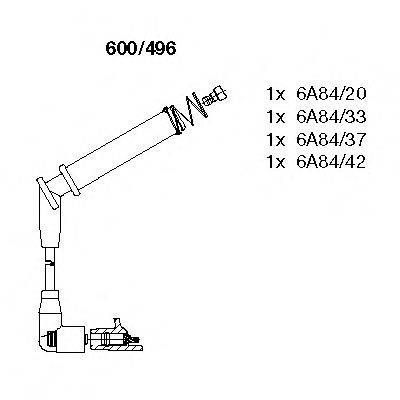 Провода зажигания (комплект) BREMI 600/496