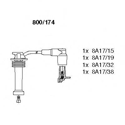 Провода зажигания (комплект) BREMI 800/174
