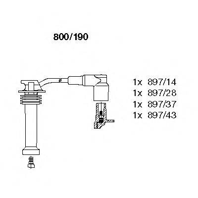 Провода зажигания (комплект) BREMI 800/190