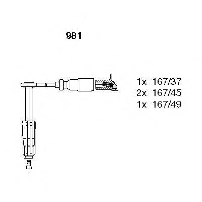 Провода зажигания (комплект) BREMI 981