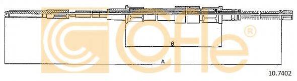 Трос, стояночная тормозная система COFLE 10.7402