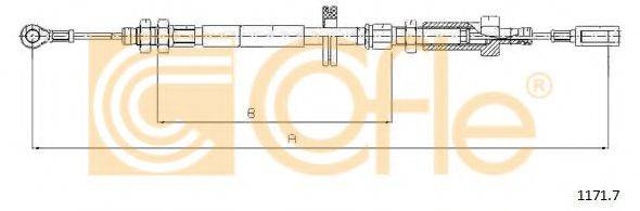 Трос, стояночная тормозная система COFLE 1171.7