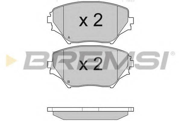Комплект гальмівних колодок, дискове гальмо BREMSI BP2993