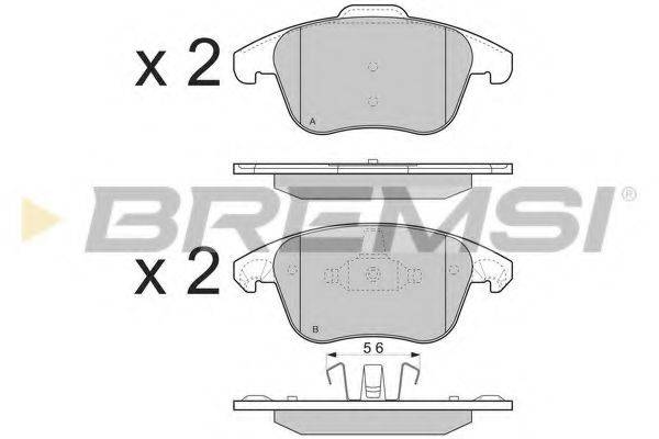 Колодки (дисковый тормоз) BREMSI BP3330