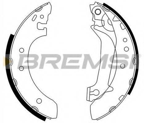 Комплект гальмівних колодок BREMSI GF0236