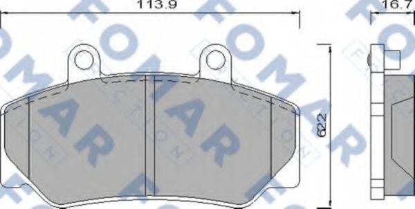 Комплект гальмівних колодок, дискове гальмо FOMAR FRICTION FO 473981