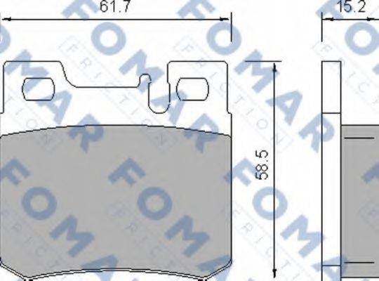 Комплект гальмівних колодок, дискове гальмо FOMAR FRICTION FO 639281
