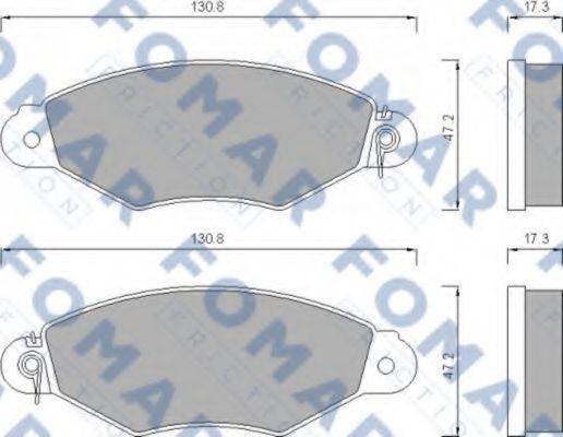 Комплект гальмівних колодок, дискове гальмо FOMAR FRICTION FO 673281