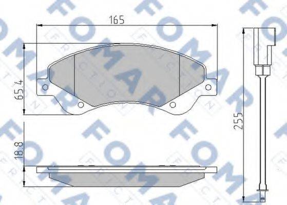Комплект гальмівних колодок, дискове гальмо FOMAR FRICTION FO 925181