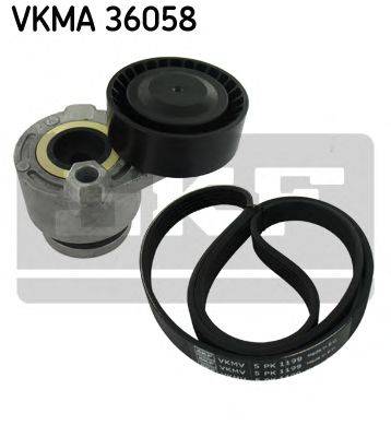 Поликлиновой ременный комплект SKF VKMA 36058