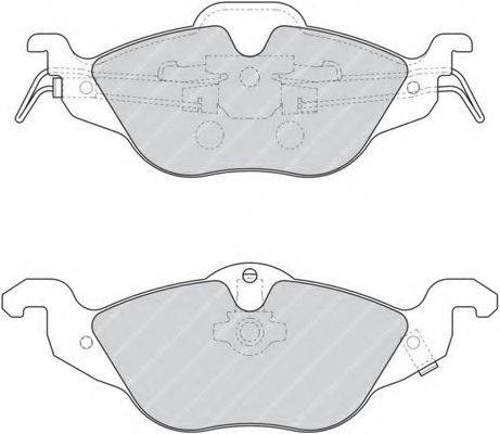 Комплект гальмівних колодок, дискове гальмо FERODO FDB1293