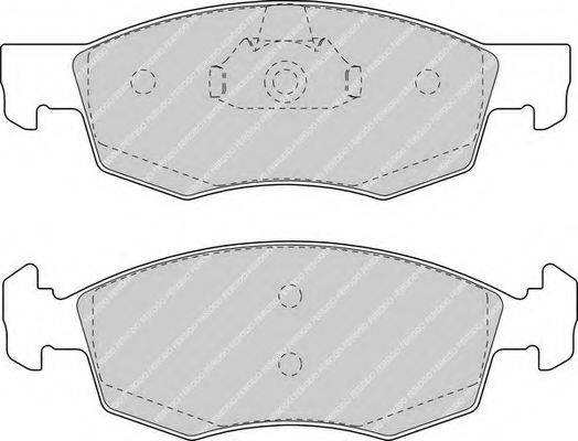 Комплект гальмівних колодок, дискове гальмо FERODO FDB1376
