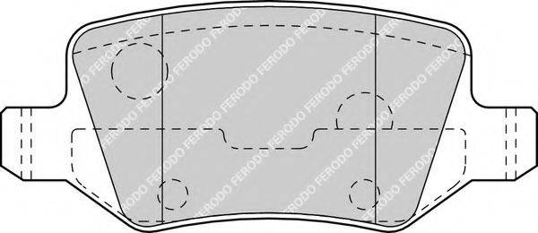 Комплект гальмівних колодок, дискове гальмо FERODO FDB1782