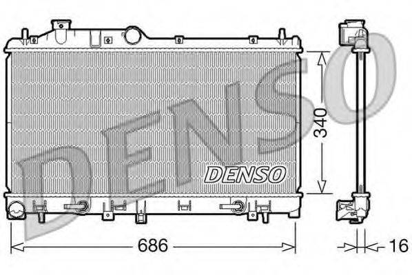 Радиатор охлаждения двигателя DENSO DRM36008