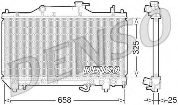 Радіатор, охолодження двигуна DENSO DRM50067