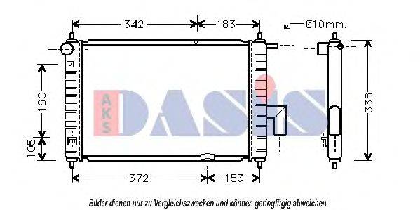 AKS DASIS 510014N Радиатор охлаждения двигателя