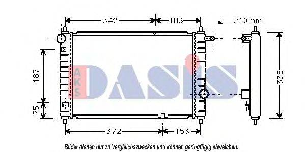 AKS DASIS 510170N Радиатор охлаждения двигателя