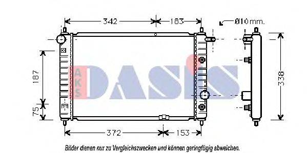 AKS DASIS 510180N Радиатор охлаждения двигателя