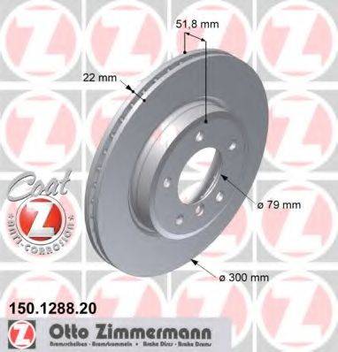 Тормозной диск ZIMMERMANN 150.1288.20