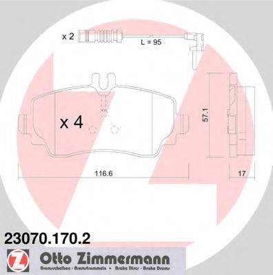 Колодки (дисковый тормоз) ZIMMERMANN 23070.170.2
