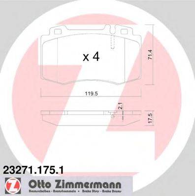 Колодки (дисковый тормоз) ZIMMERMANN 23271.175.1