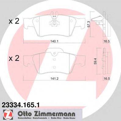 Колодки (дисковый тормоз) ZIMMERMANN 23334.165.1