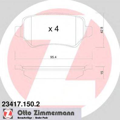 Колодки (дисковый тормоз) ZIMMERMANN 23417.150.2