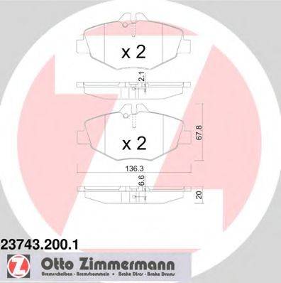 Колодки (дисковый тормоз) ZIMMERMANN 23743.200.1