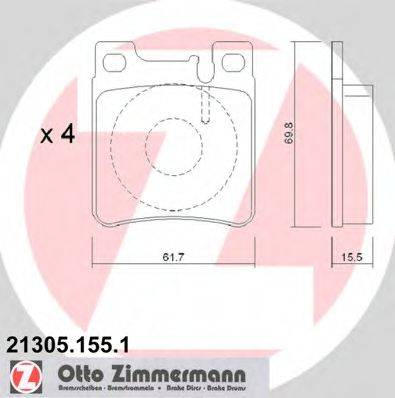 Колодки (дисковый тормоз) ZIMMERMANN 21305.155.1