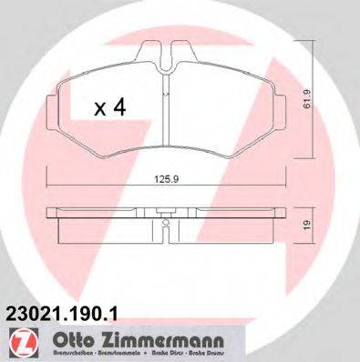 Колодки (дисковый тормоз) ZIMMERMANN 23021.190.1